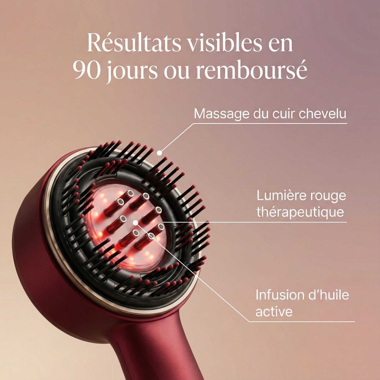 Massage du cuir chevelu avec Velora Blyss pour activer la microcirculation et apaiser la peau